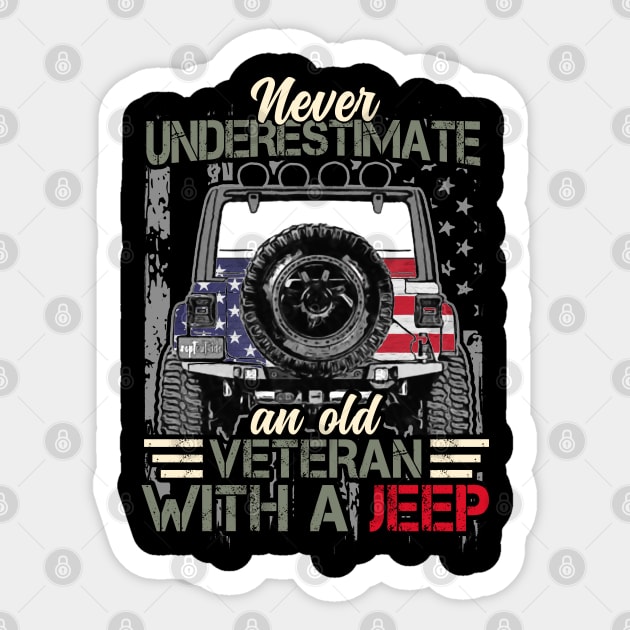 Jeep Veteran Grandpa Sticker by RichyTor